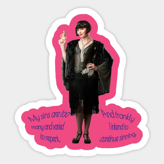 Miss Fisher's Murder Mysteries Sticker by rmcox20